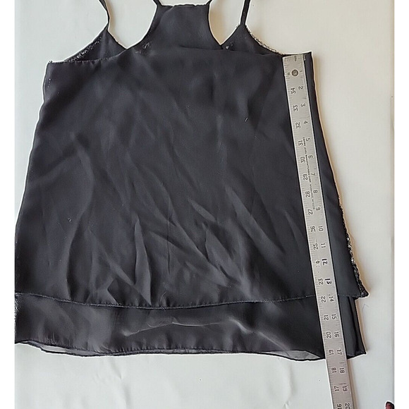 Daytrip S Sequin Tank Top Silver Gold Black Sheer Layered Y2K NYE Party Bling - Picture 8 of 9